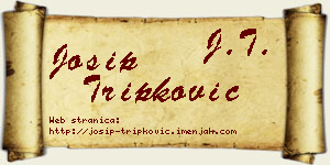 Josip Tripković vizit kartica